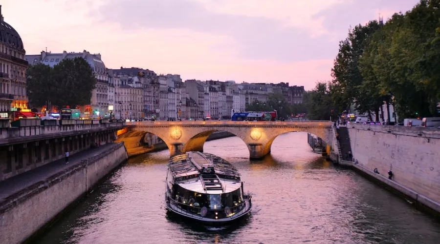 Seine River Boat at night